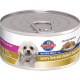 HILL'S SCIENCE DIET MATURE ADULT SMALL AND TOY BREED SAVORY STEW CANNED DOG FOOD