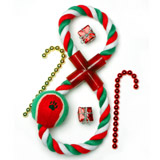 Figure 8 Cotton Rope With Tennis Ball Dog Toy For Christmas