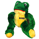Booda Medium Stretchy Frog Plush Dog Toy