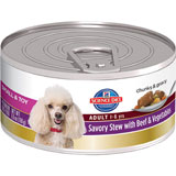 HILL'S SCIENCE DIET ADULT SMALL & TOY BREEDS SAVORY STEW CANNED DOG FOOD