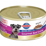 HILL'S SCIENCE DIET MATURE ADULT SMALL AND TOY BREED GOURMET CANNED DOG FOOD