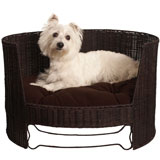 THE REFINED CANINE MODERN LUXURY INDOOR WICKER DOG DAY BED