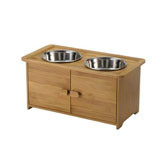 Elevated Dog Feeder & Cabinet